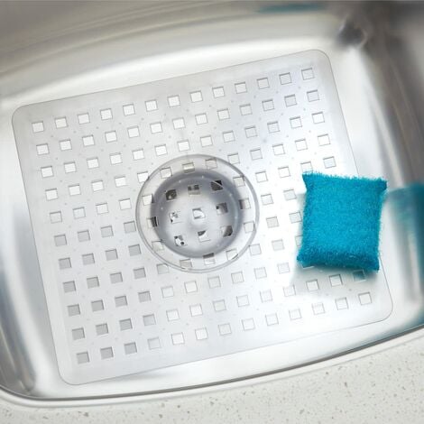 iDesign Tappetino lavandino, Tappetino lavello cucina di misura standard in  plastica, Accessori lavello che proteggono stoviglie