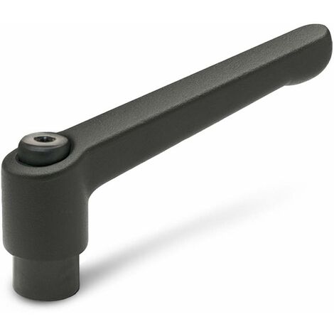 Ganter Norm elementi  Regolabile Leva di bloccaggio con filettatura femmina – GN 300  Jack in acciaio brunito  manico di zinco pressofuso NERO, rivestito in plastica, nero, GN 300-78-M8-SW