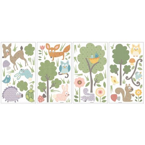01132 Wall Stickers Sticker Adesivi Murali Primavera nel bosco 108x150 cm