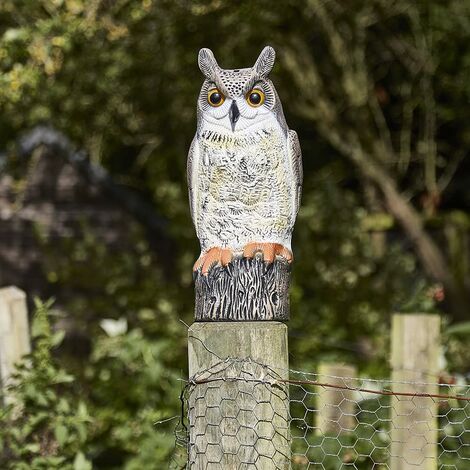 Difensori Decoy Owl (Detergente per pettorali a forma di gufo lungo per  giardini, spaventi Uccelli appollaiati