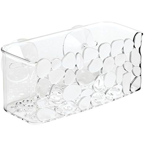 InterDesign Pebblz Cestello Bagno a Ventosa 26.5x17x9.5 cm 