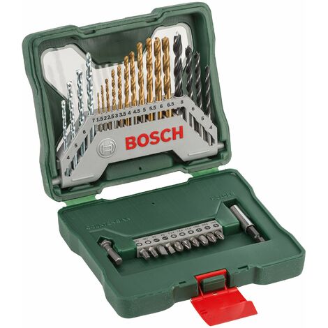 Bosch Set da 30 Pezzi di punte e bit avvitamento in titanio X-Line (per legno, pietra e metallo, accessori trapano) (1/4)