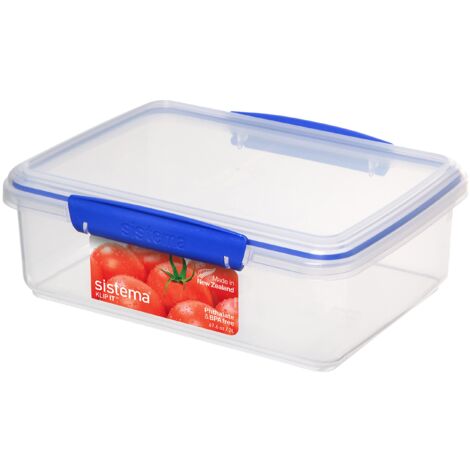 Sistema KLIP ITcontenitore per la conservazione di alimenti  Rettangolare 2 L  Contenitore per alimenti con coperchioimpilabile ed ermeticoadatto a frigorifero e congelatore  senza BPA (1/5)