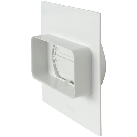 La Ventilazione PMV126B Placca per Passaggi a Muro da Tubo Rettangolare a Tondo, 120x60 mm - 100 mm