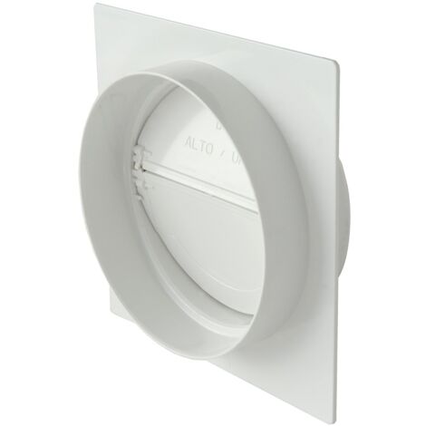 La Ventilazione PMV125B Placca per Passaggi a Muro Tubo Tondo con Valvola di Non Ritorno Aria, diametro 125 mm