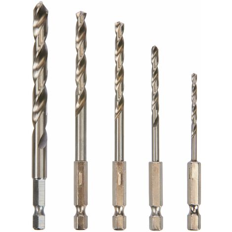 Set punte rettificate x ferro metallo hss attacco esagonale 1/4 serie 5 pz krino