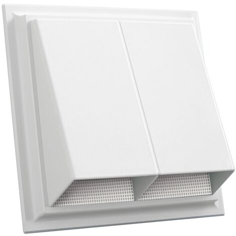 La Ventilazione CPR2424B Cappetta Antivento 240x240 mm con Rete Antinsetti, Bianco (1/3)