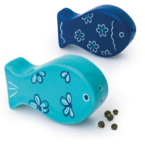 Excelsa Ocean Set Sale/Pepe, Ceramica, Azzurro, 2 unità (1/3)