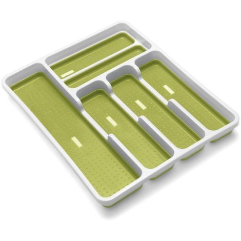 2x Portaposate da Cassetto, Divisore per Posate, Organizer da Cucina,  HxLxP: 4,5 x 33 x