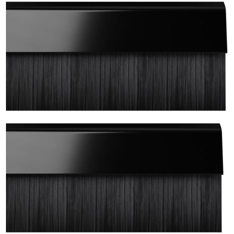 STORMGUARD 02AM0010838BL BDS Clip di Copertura Inferiore della Porta Spazzola paraspifferi Guarnizione, Nero, 838 mm, Set di 2 Pezzi