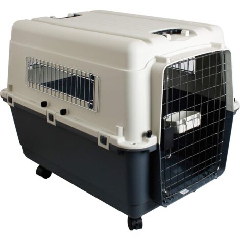 Karlie 513773 Nomad - Gabbia trasportino aereo rigido per animali, soddisfa i requisiti IATA, Plastica, 81 x 56 x 59 cm