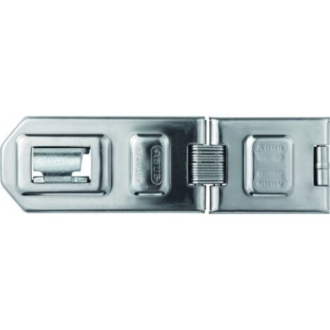 ABUS Diskus Hasp 140/190 - Dispositivo per lucchetti con doppio snodo per porte apribili e soluzioni angolari, 05316 - ABUS Security Level 8 - Argento
