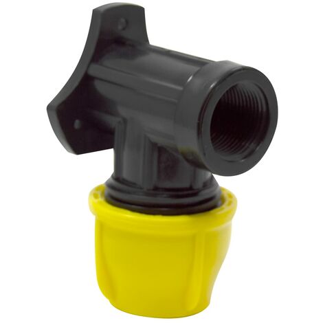 Vecchio Rubinetto Di Acqua Arruggino Con Il Tubo Flessibile in