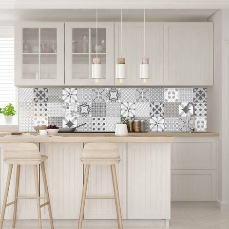 bagno e cucina 15 Pz Adesivi piastrelle di cemento  20x20 cm PS00149 parete 