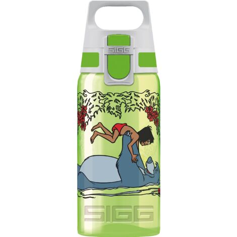 Sigg Viva One Borraccia Bambini (0,5l), Borraccia plastica priva di Sostanze nocive con Tappo ermetico, Borraccia Bimbi Utilizzabile con Una Sola Mano, Junglebook (1/4)