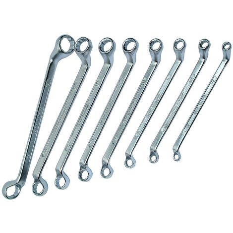 8 pezzi Set di chiavi a doppio anello metrico Gedore
