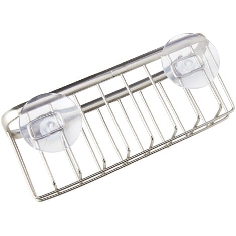 Porta Spugne Lavello In Acciaio Inox Nero – Design Moderno Salvaspazio – Da Appoggiare O Appendere - 4