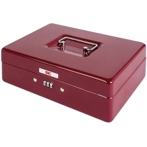 FAC 17047 - Cassetta di sicurezza con combinazione, numero 3, colore rosso