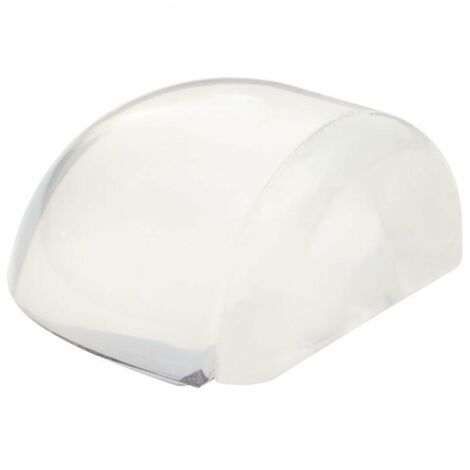 WAGNER Fermaporta CLEAR - 43 x 40 x 23 mm I Fermaporta a pavimento da incollare I Corpo in plastica pregiata, protezione paracolpi in gomma termostatica - 15502811 (1/5)
