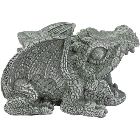 Statua Tributo Cani Angeli - In Poliresina, Finitura Pietra, 25.5 Cm, Per Ricordo Animali Domestici - Foto 3