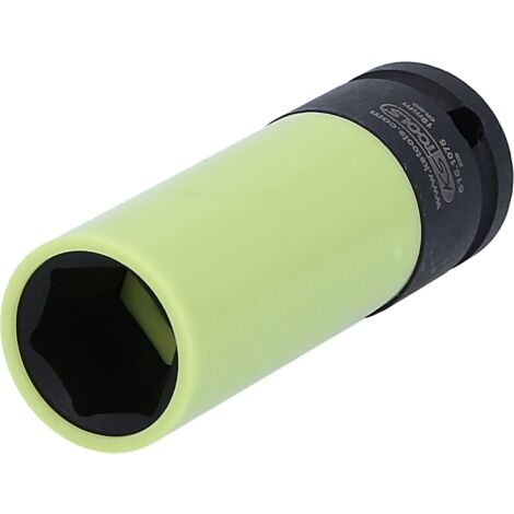 KS Tools 515.1075 Bussola per Avvitatori ad Impulsi per Cerchi in Lega, Lunga, 19 mm, 1/2"