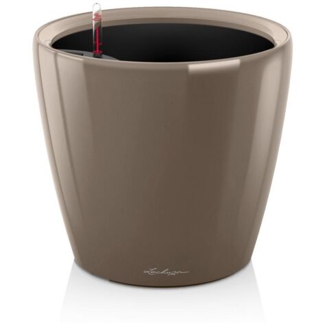 Lechuza Set completo Vaso Classico Premium 35, Colore tortora lucido