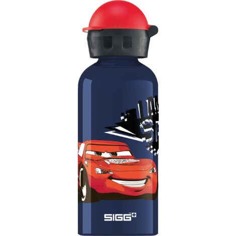 Sigg Cars Speed Borraccia Alluminio per Bambini (0.4 L), Borraccia Bambini Senza Sostanze Nocive con Tappo Ermetico, Borraccia Acqua in Alluminio con Motivo (1/5)