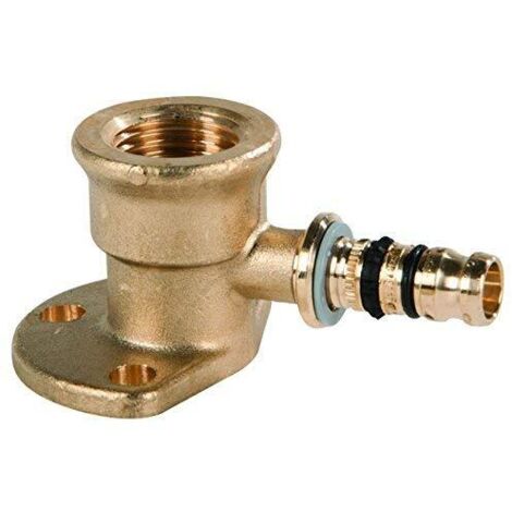 Geberit 612.289.00.5 Mepla Gomito a Pressare Flangiato Corto, Oro (1/2)