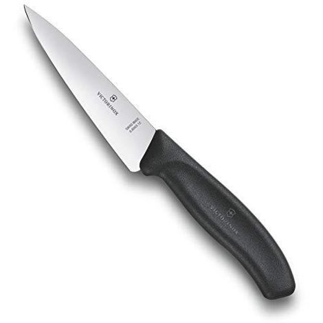 VICTORINOX Swiss Classic, coltello da ufficio con lama a filo dritto da 12 centimetri in acciaio inox, nero