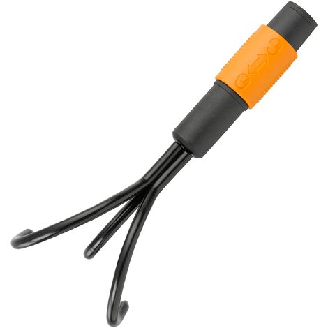 Fiskars Sarchiello, Testa di attrezzo, Lunghezza: 33 cm, Larghezza: 9 cm, Denti in acciaio al carbonio, Nero/Arancione, QuikFit, 1000685