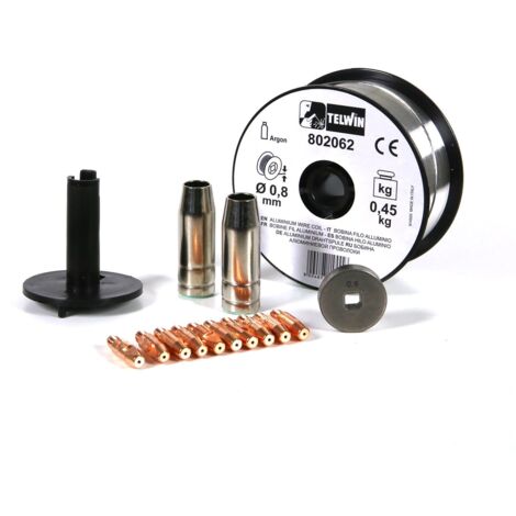 Telwin 802036 kit saldatura alluminio d 08 mm per mig-mag