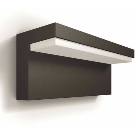 Philips myGarden - Lampada LED a parete per esterni 22x8 cm, 2700 K, 4,5 W, antracite 915005378301