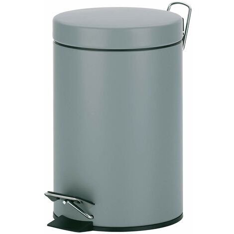 Kela Polino – Pattumiera, in metallo, colore grigio, 3 litri (1/5)
