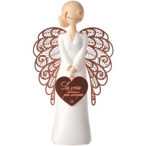 You Are An AngeI Figurina Angelo, Ceramica, Bianco, 15.5 cm (1/4)