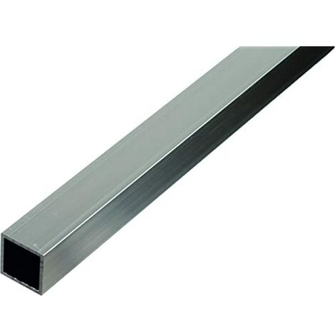 Alberts 472863 Tubo quadrato, alluminio, naturale, 1000 x 25 x 25 mm