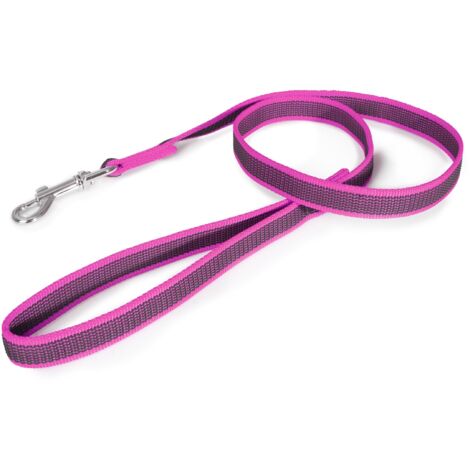 Julius-K9 Color & Gray Super Presa Guinzaglio Con Manico, 20 mm x 1 m, Rosa