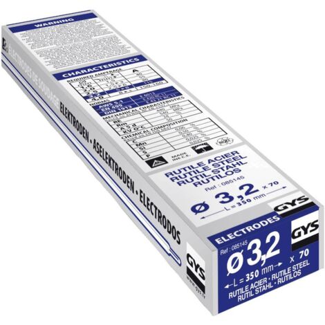 GYS - 70 ELETTRODI RUTILI ACCIAIO Ø3,2 - MEZZI ASTUCCIO - 085145