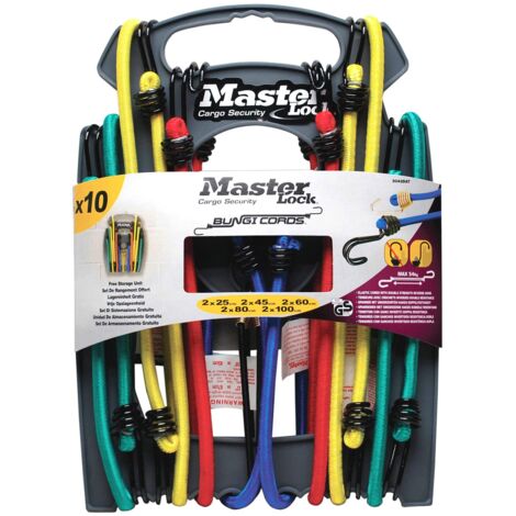 Cavi Elastici Master Lock 3138EURDAT | 150 Cm Per 65 Kg | Ganci In Acciaio Rinforzati | Per Trasporto, Campeggio - Foto 4