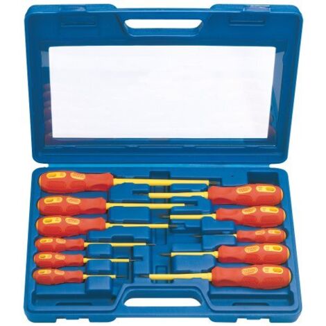 Draper Expert 69234 - Set di cacciaviti completamente isolati, omologati VDE, 11 pezzi, colore: Blu