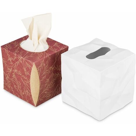 Essey, Scatola portafazzoletti Wipy Cube I, Quadrata, Colore Bianco Moderno  13x13x13 cm Bianco