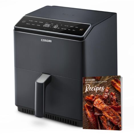 COSORI Friggitrice ad Aria, Air Fryer 6,4L (1,8Kg), Forno Elettrico, Doppia Resistenza, Connessione Wifi, 12 Funzioni Preimpostate, Libro&APP Ricette, 1700W, P583S Grigio Scuro (1/4)