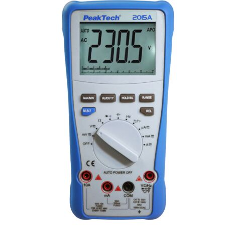 PeakTech® P 2015 A Multimetro digitale a vero valore efficace 4.000 conteggi 1000V AC/DC 10A AC/DC Auto-Range (1/4)