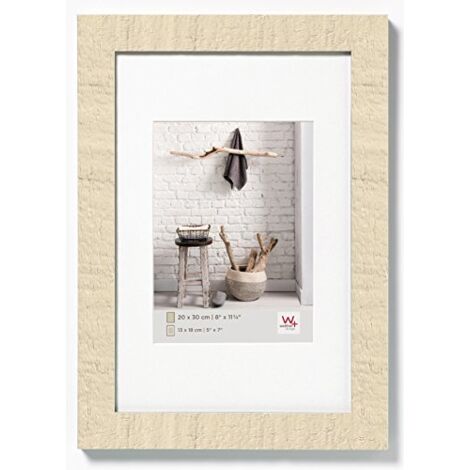 walther design Bianco Crema 40 x 60 cm con passe-partout, Cornice Home in Legno HO460W