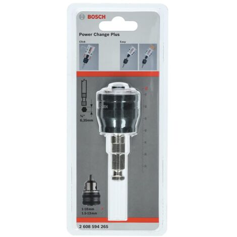 Bosch Professional 1x Power Change Plus Adapter (Bussola Esagonale da 7/16“, Ø 11 mm, Accessorio per Sega a Tazza)