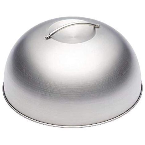 MasterClass Cloche per Hamburger e per Sciogliere Il Formaggio, Acciaio Inox, 22,5 x 12 x 16 cm, Argento (1/4)