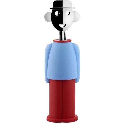 Alessi AM23 LAZR Cavatappi di Design, Resina termoplastica,zama cromata, Azzurro (1/4)