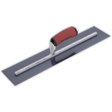 Frattazzo lisciante Marshalltown con manico curvo DuraSoft, in acciaio blu, molto adatto per pavimenti e calcestruzzo, dimensioni: 406x102 mm