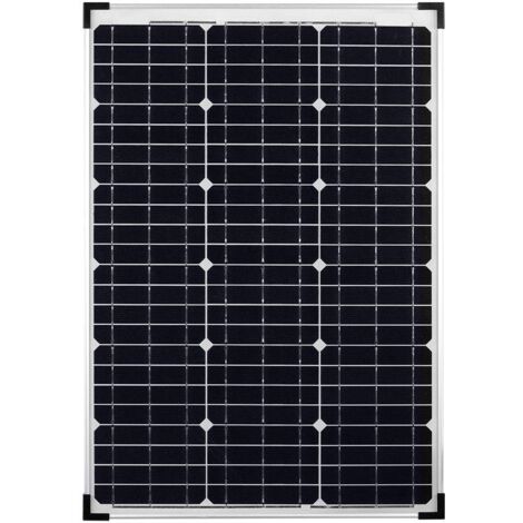 TEMPO DI SALDI Pannello Solare Fotovoltaico Monocristallino Da 50W 21V Con Pinze A Morsa