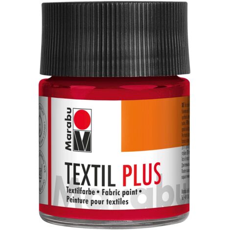 Marabu 032 - Pittura Textil Plus Paint, 50 ml, Colore: Rosso Carmine (1/4)