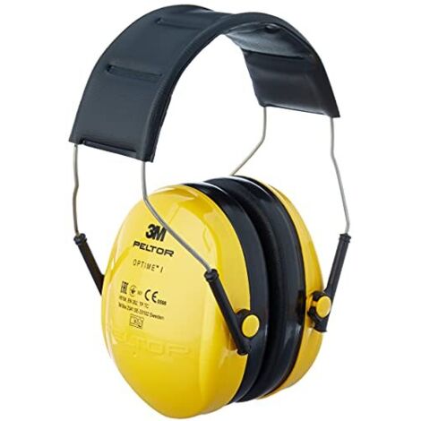 3M Peltor Optime Cuffie Auricolari H510A, Paraorecchie Leggeri con Morbidi Cuscinetti, Protezione dell'Udito contro i Livelli di Rumore nell'Intervallo 87-98 dB, SNR: 27dB, Giallo, Confezione da 1